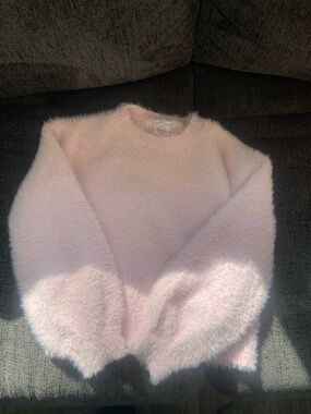 Soft Pink Fuzzy mohair Sweater